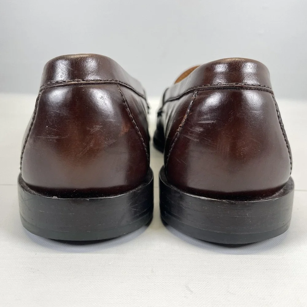 Cole Haan Tassel Loafers Mens Size 10 D Brown Leather Slip On Casual Dress Shoes